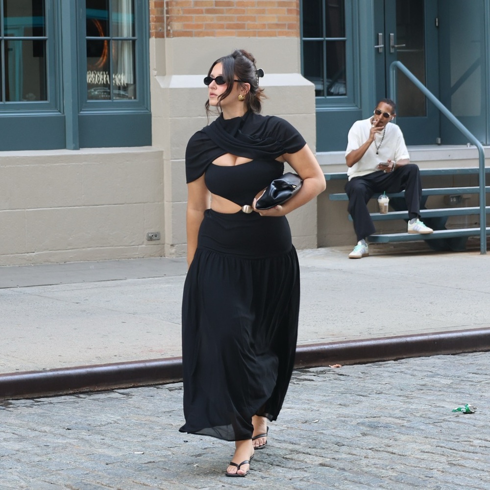 Meshki Black Cut-Out Maxi Dress